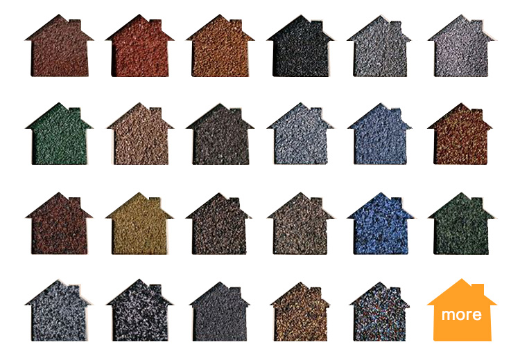 Roofs Tiles Stone Coated roofing red aluminized zinc Colored metal covered with natural gravel Roman stone coated roof tile