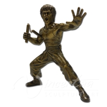 China classic art metal crafts life size bronze bruce lee statues for sale