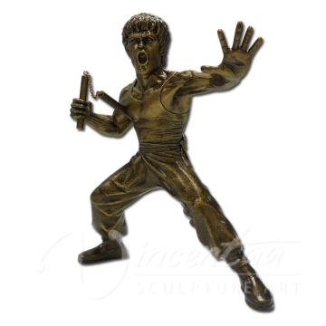 China classic art metal crafts life size bronze bruce lee statues for sale