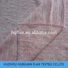 100% Linen Melange Knitted Jersey Fabric/Melange Linen Fabric HGJS004