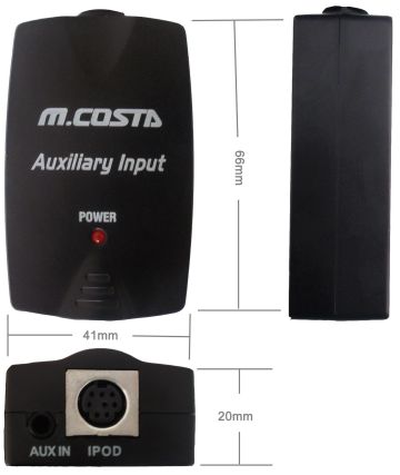 Mcosta Bluetooth Car Auxiliary Input for iPod Aux in (MC-20138)