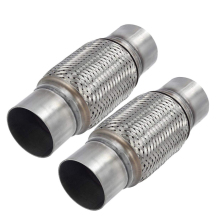 2 Inch x 4 Inch High Performance Stainless Steel Double Braid Exhaust Flex Pipe