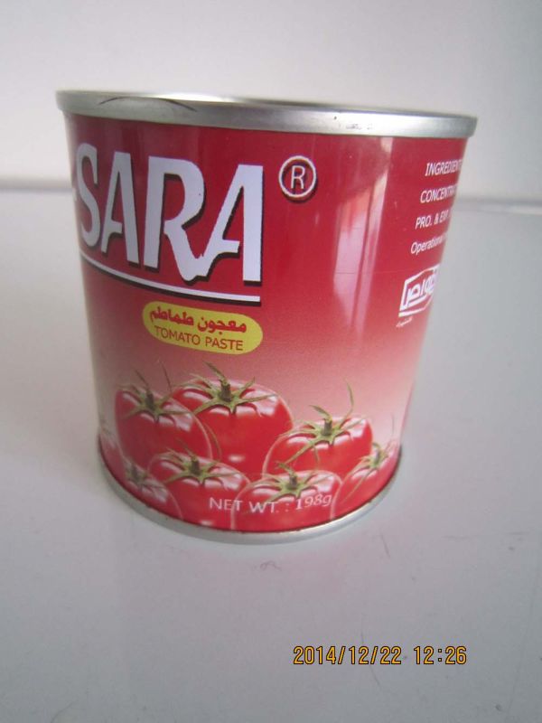 Canned Tomato Paste 198g with High Quality