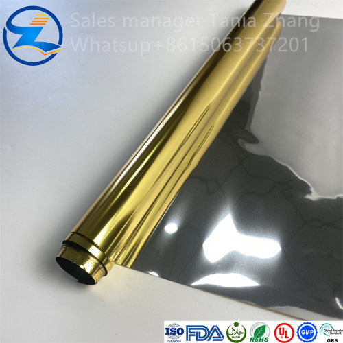 Foil Gold Pet Film Roll untuk Pembungkus Hadiah