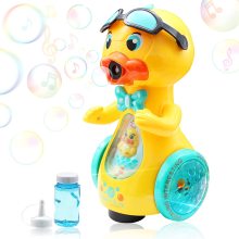 Yellow Duck Bubble Machine Toy: An Entertaining and Musical Outdoor Game for Kids