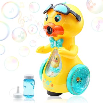 Yellow Duck Bubble Machine Toy: An Entertaining and Musical Outdoor Game for Kids