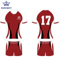 Mwambo wa rugby jersey polyester yunifolomu yachikhalidwe