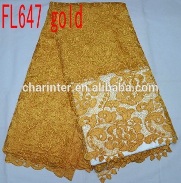 guipure lace dress fabric(FL647) cotton guipure lace fabric