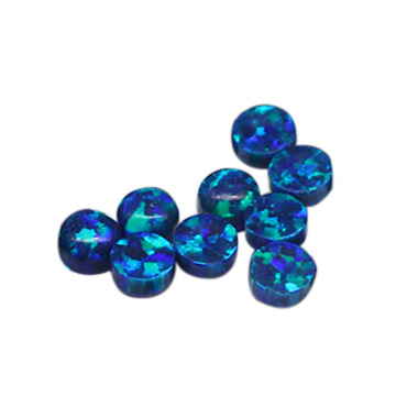 Wholesale Synthetic Opal Round Flat Bottom Plain Surface