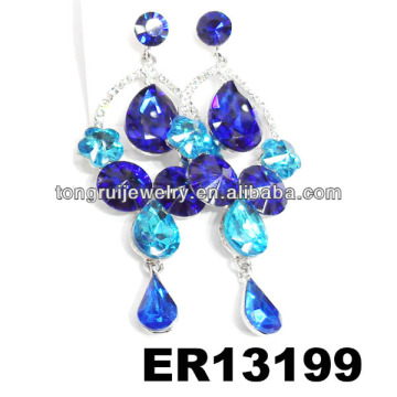 2014 crystal big navy royal blue earrings