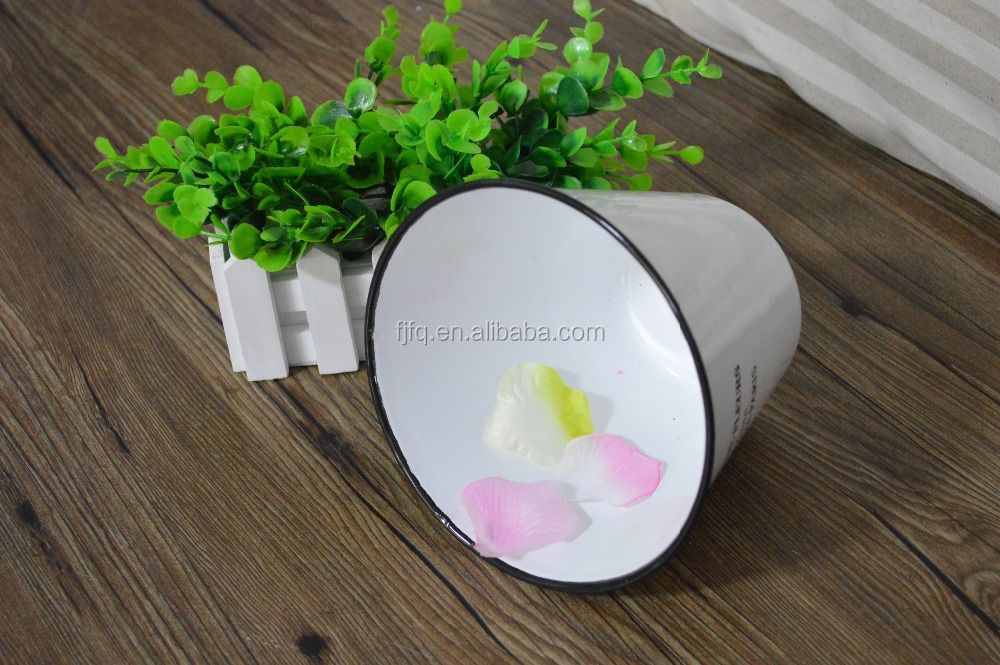 High quality dia16cm enamel Flowerer Pot Standing Vase