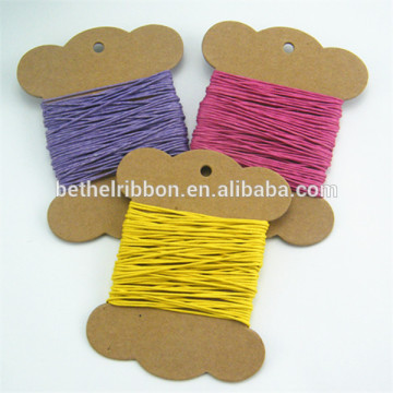 Retail packaging purple korea waxed cotton cord 1.5mm