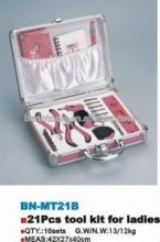 fenghua factory 21pcs pink tools set lady tool kit