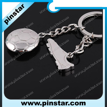 Wholesale no minimum order sports football shoe keyring mini soccer ball keychain