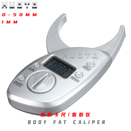 Digital Body Fat Caliper Skin Fold Measurement Fat Thickness Caliper Slim Guide Skinfold Caliper Digital Adipometers