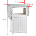 Folding Wooden Ironing Board Storage Cabinet Rack