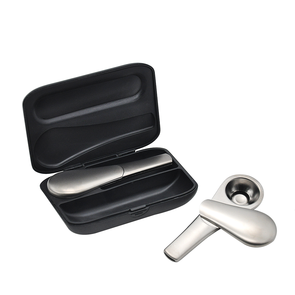 Metal Spoon Weed Smoking Pipe Tobacco with Gift Box Packing Retail Package Magnetic Connected Weed Pipe