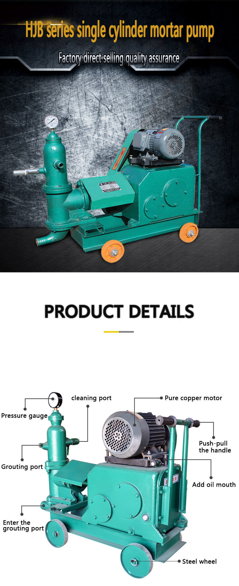 UB-6 Mortar Grout Pump piston Cement Pump is an advaned grouting machine;