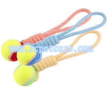 Pet Rope Knot Toys With Ball