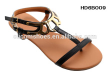 New Fashion Wholesale Flat PU Lady Sandals