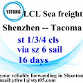Servicios de transporte marítimo de Shantou a Tacoma