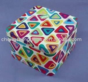 Square tin box,candy tin box,packing tin box,colorful tin box,gift tin box