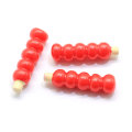 Candied Haw im chinesischen Stil in einem Stock geformtes Harz Flatback Cabochon Handmade Craft Decor Perlen Spacer Charms