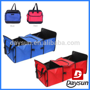 Folding Trunk Cargo Organizer Collapsible Bag Storage with cooler bag
