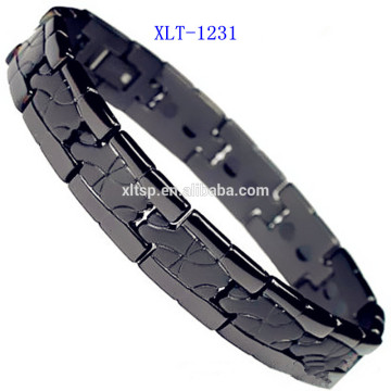 2016 Fashion Jewelry black plated Men Titanium Bracelet