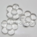 Perles d&#39;accessoires acryliques de fleur de bijoux transparentes de mode pour le collier