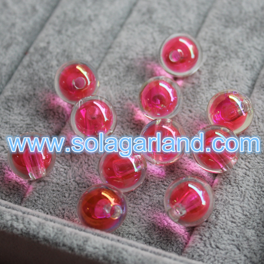 Rainbow Plated Round Beads