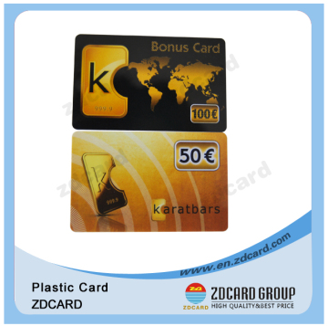 Plastic Supermarket Reward Card Company Bonus Card for Staff