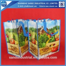 customized printing PP woven fabric plastic shopping bag