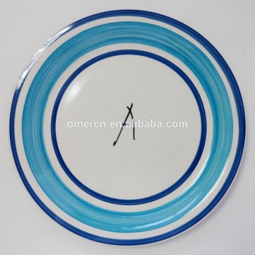 wholesale cheap china dishes, blue glazed hand painted china dishes