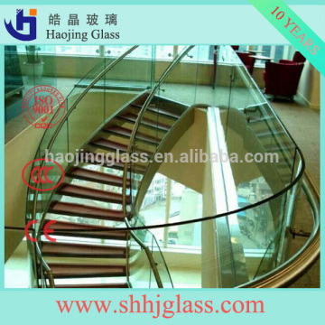 Haojing baluster stairs glass,glass stairs,with tempered glass panel cost