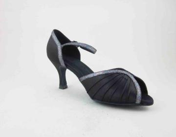 Black Satin Salsa Shoes Online For Ladies