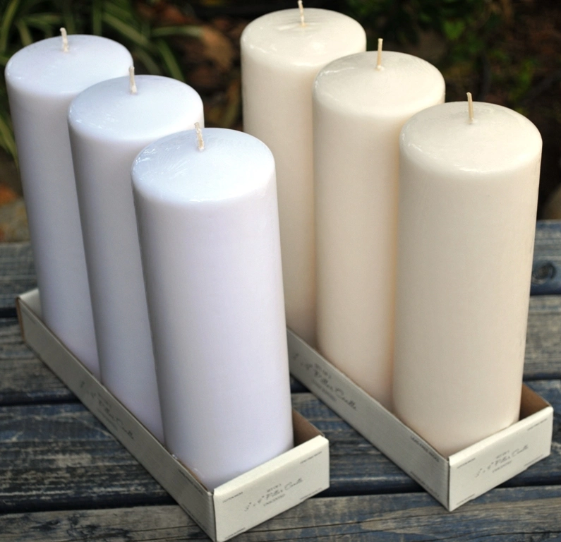 Paraffin Wax Materials and Multi-Colored Color Pillar Candle