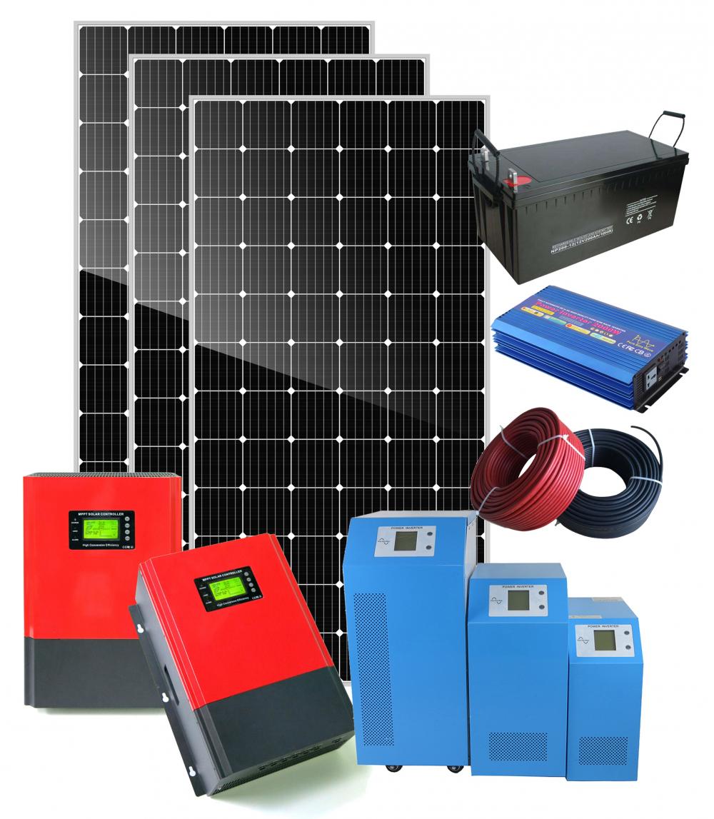 Kit solar híbrido 5kW 8kW Sistema híbrido solar para uso doméstico