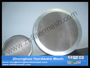 500 Mesh, 0.025 mm Wire, Ss316L Filter Disc Screen, Extruder Screen, Filter Pack