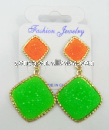 Fashion Colorful Resin Earrings Lucite
