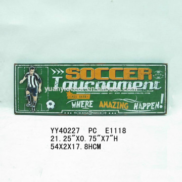 sports design embossed wall tin sign, wall decor for home