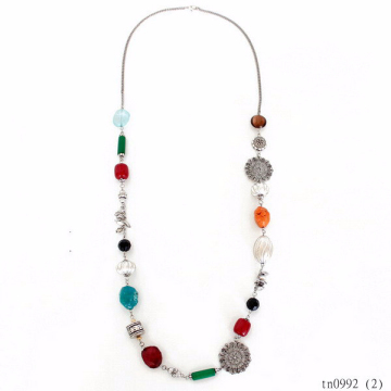 Fashion wholesale chunky colorful handmade ball necklace