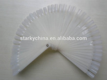 New 50pcs Natural Plastic Flase Nail Art Tips Stick Display Practice Fan Board Nail Art Display