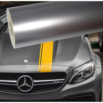 Satin Metallic Silver Car Vinyl Wrap