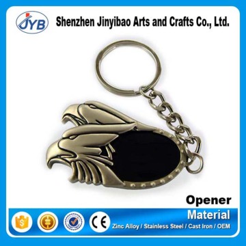 Innovative design custom two owl heads metal bottle opener cheap wholesale