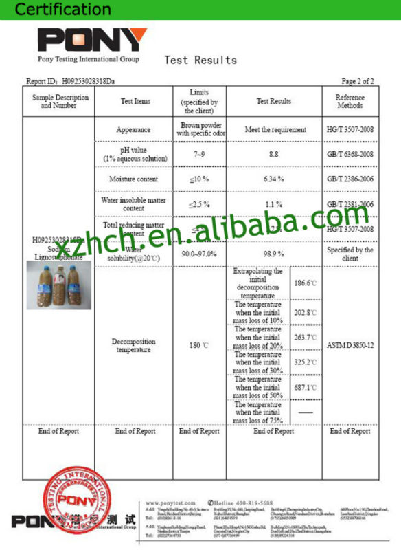 Hot Calcium lignosulfonate as the water-coal paste additives feed additives binder Filler dispersant