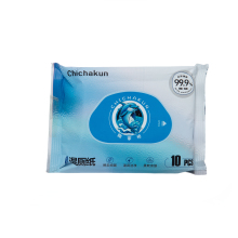 Disposable flushable wipes for toilet or travel