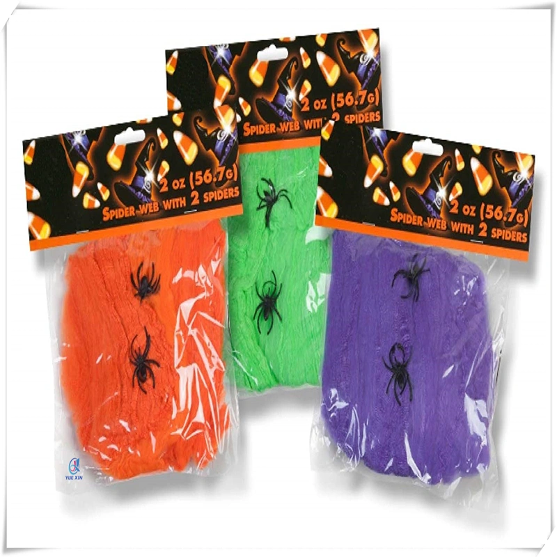 Halloween Stretchable Polyester Multicolor Spider Web Party Decoration