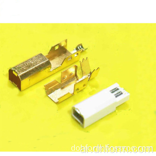 وصلة ذكر USB A ذكر بأجزاء معدنية مطلية بالذهب