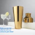 Bartender Gold Plated Cocktail Shaker 750ml